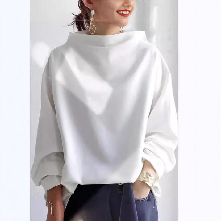 Nora | Casual Top with High Neck