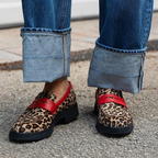 Roxie | Leopard Bow Loafers