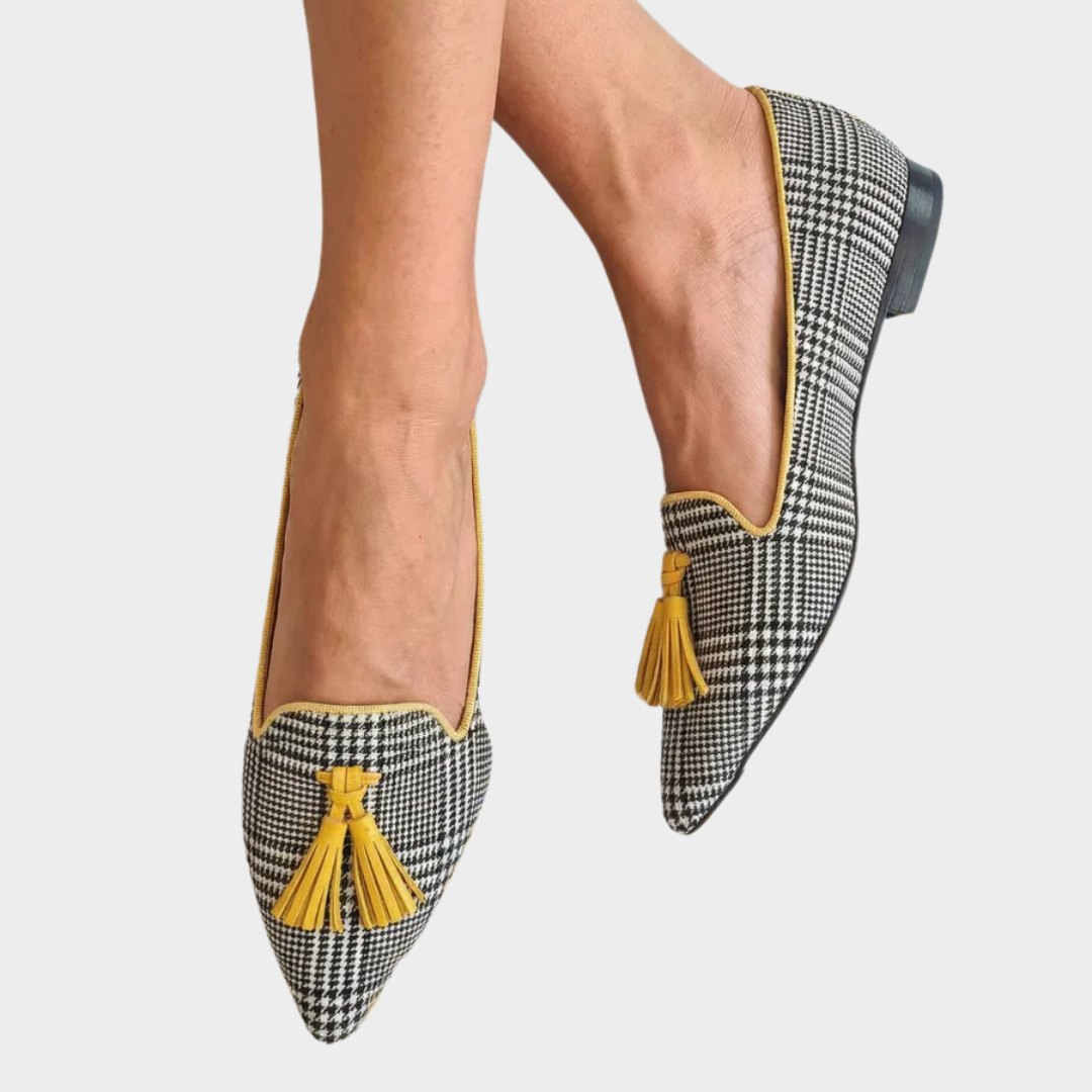 Odessie - Modern Checked Moccasins