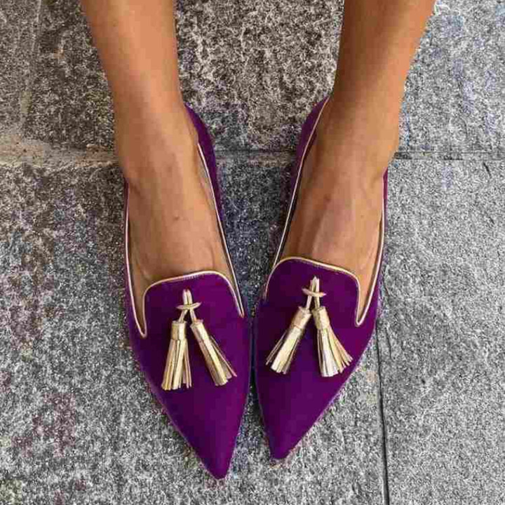 Portia - Boho Slipper with Fringes