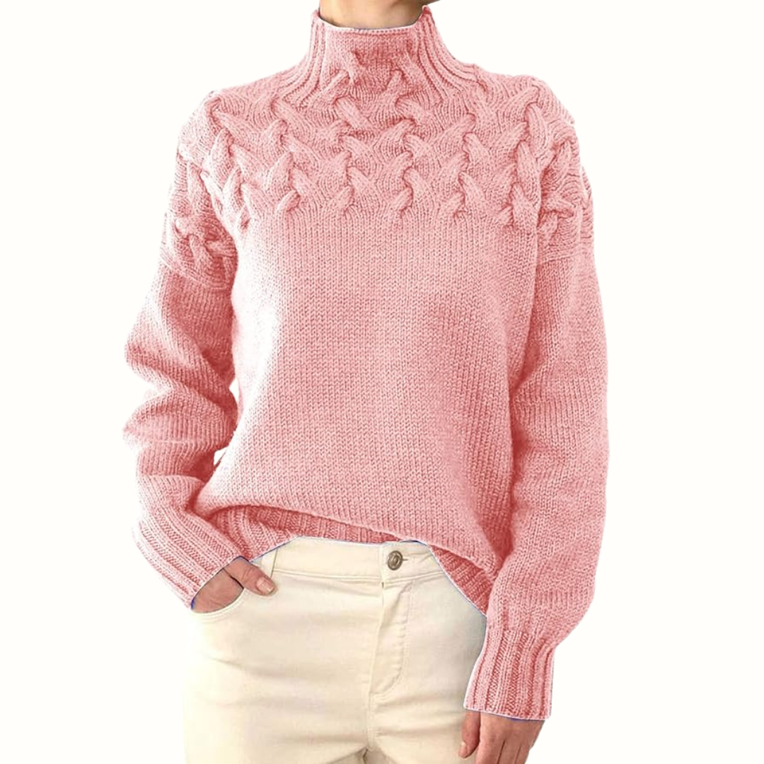Ineke | Warm Knitted Roll Neck Sweater