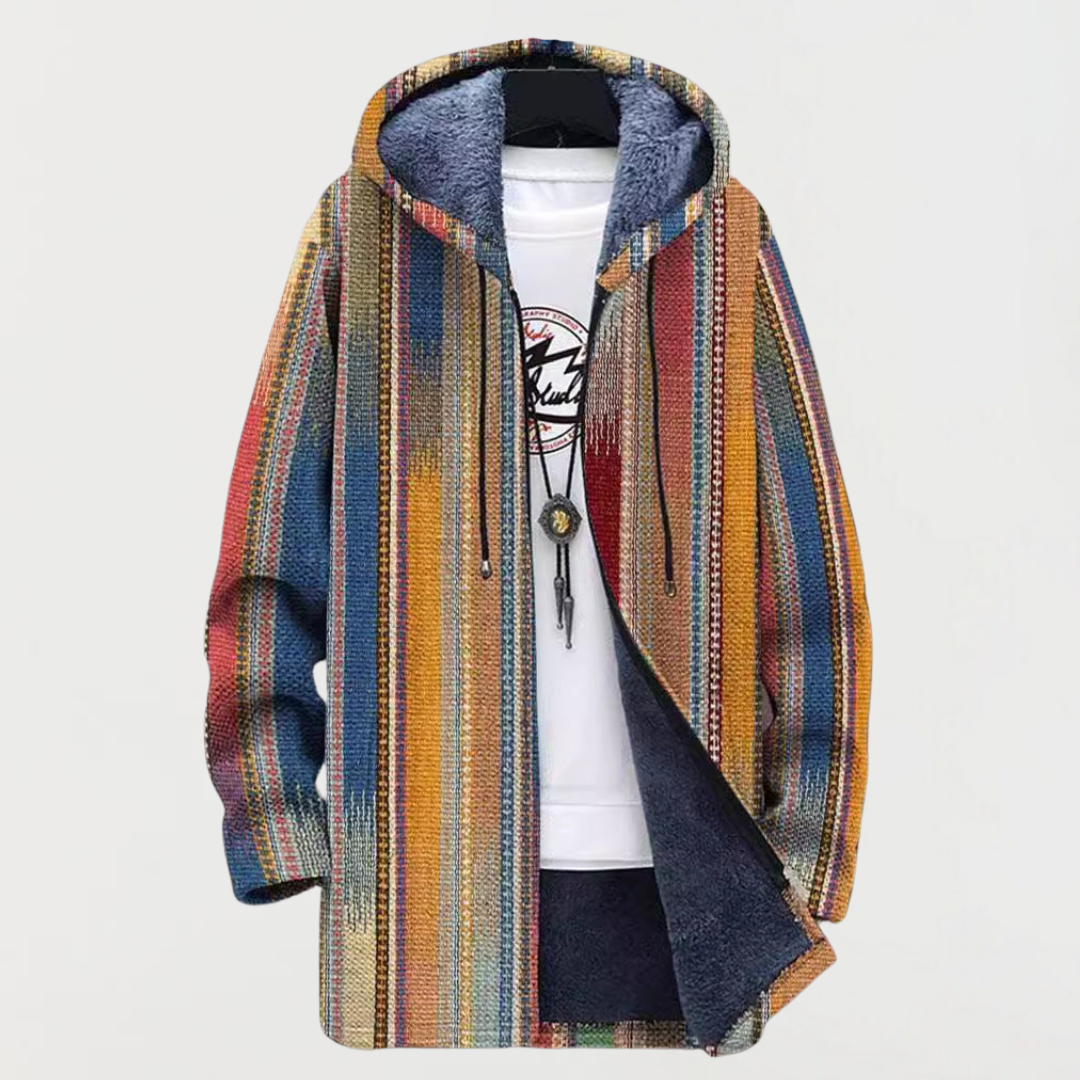 Daphne | Women's Striped Hooded Coat