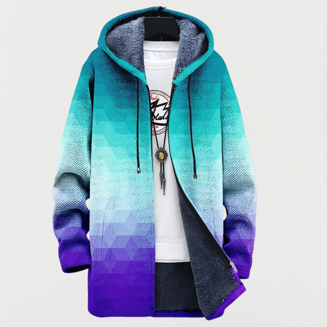 Marjorie | Women's Hooded Gradient-Print Coat