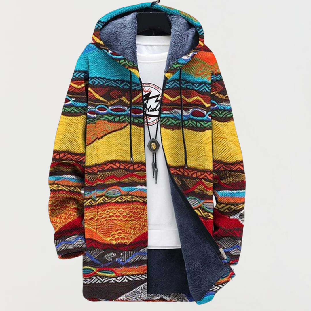 Beryl | Women's Artful-Print Hooded Coat