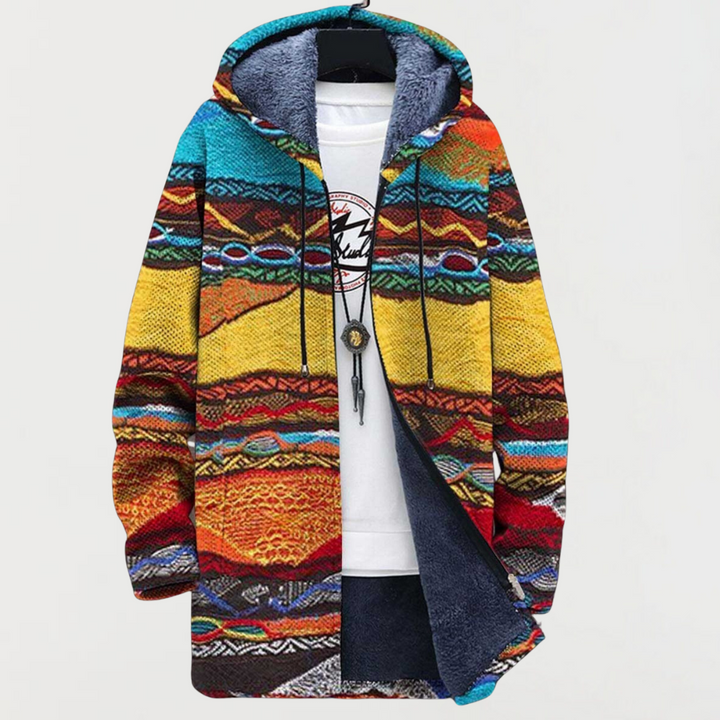 Beryl | Women's Artful-Print Hooded Coat