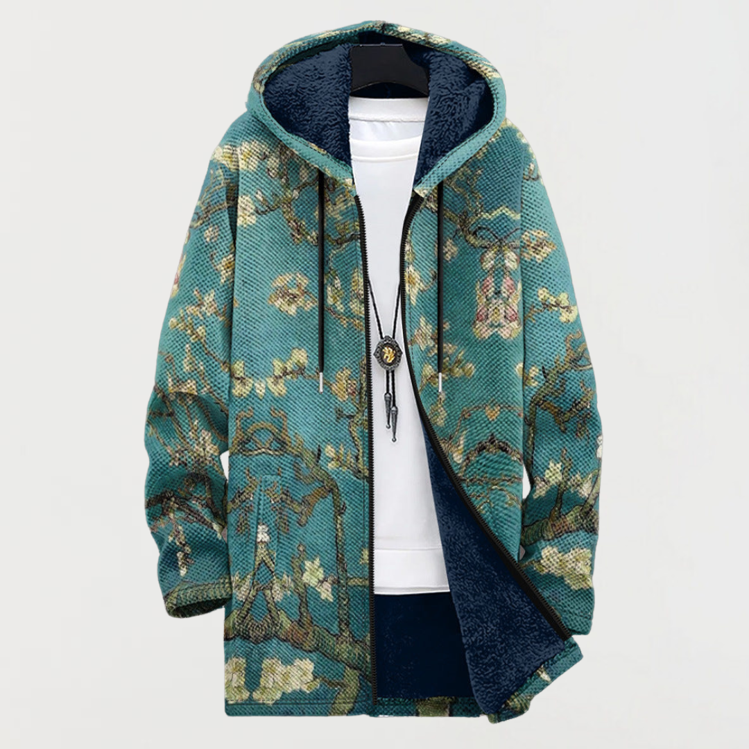 Iris | Women's Floral-Print Hooded Coat