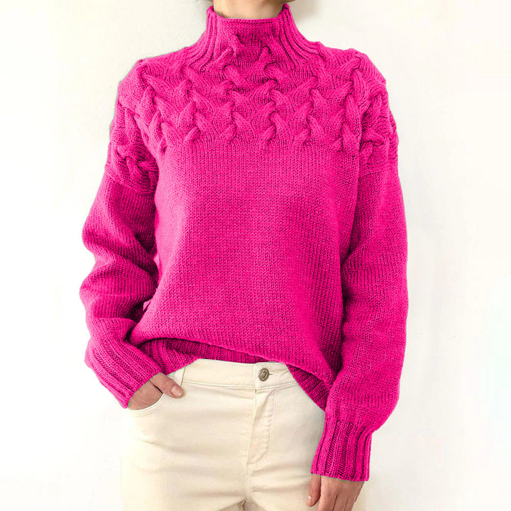 Ineke | Warm Knitted Roll Neck Sweater