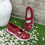 Fajon | Comfortable Floral Embroidered Trainers