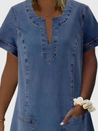 Christine | Elegant Denim Dress