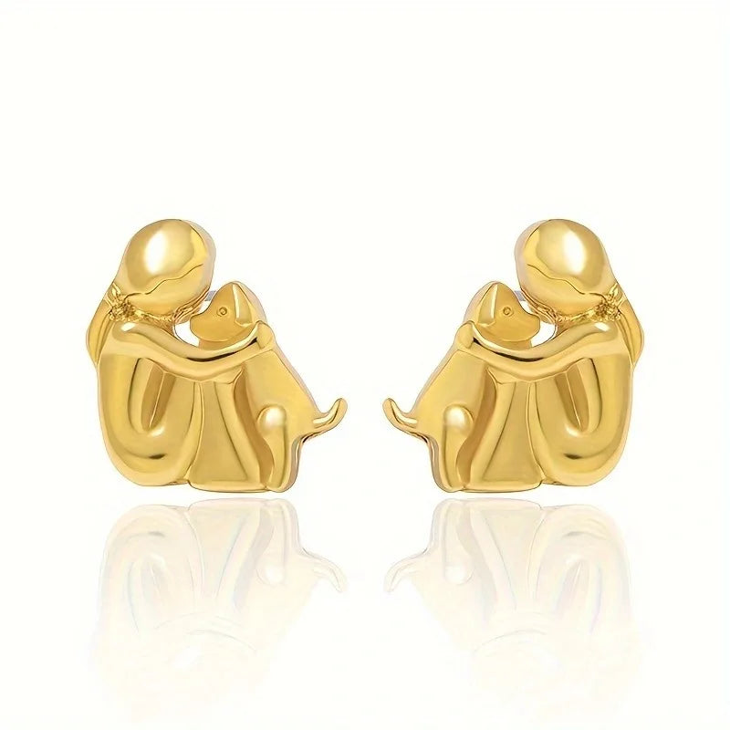 Marlow | Dog Embrace Earring