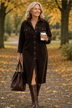 Isabel | Classic Corduroy Midi Dress