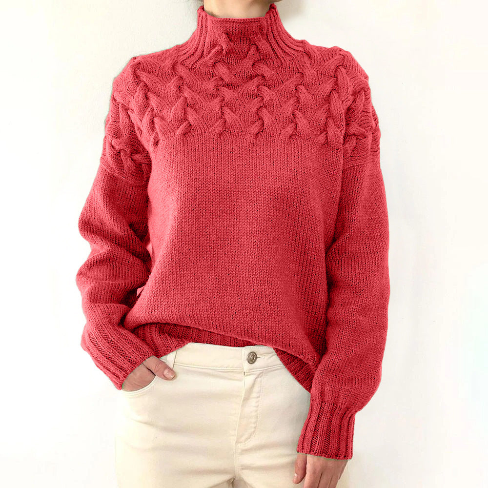 Ineke | Warm Knitted Roll Neck Sweater