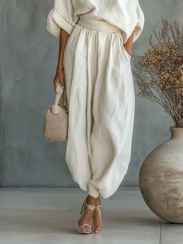 Helene | Two-Piece Set with Off-Shoulder Top