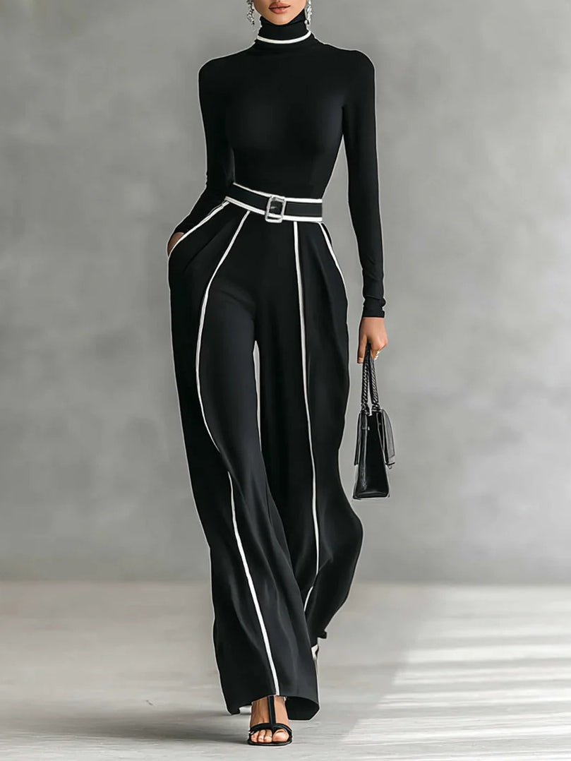 Henrietta | High-Neck Wide-Leg Trouser Set