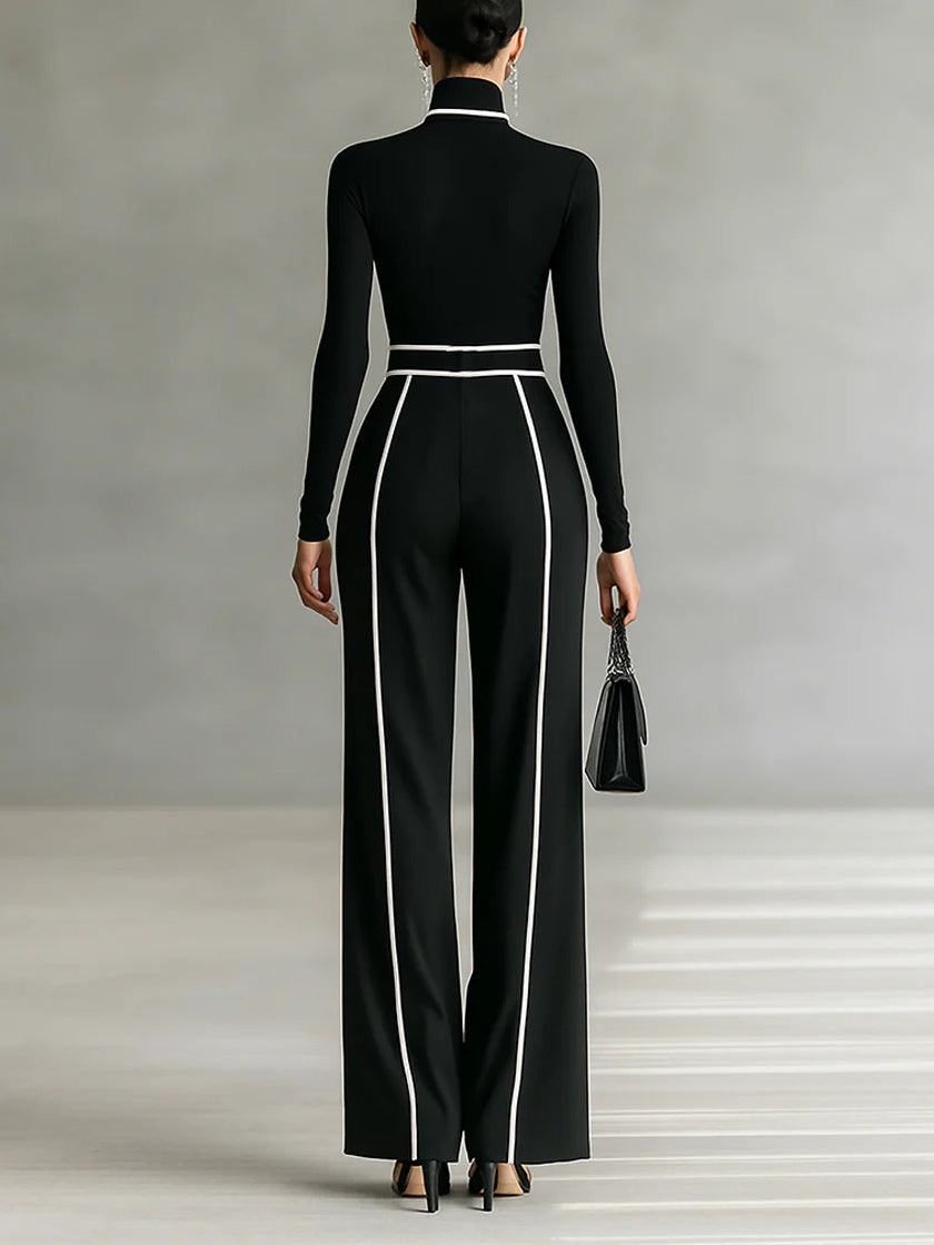 Henrietta | High-Neck Wide-Leg Trouser Set