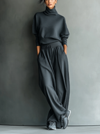 Knit Ensemble Wide Trousers