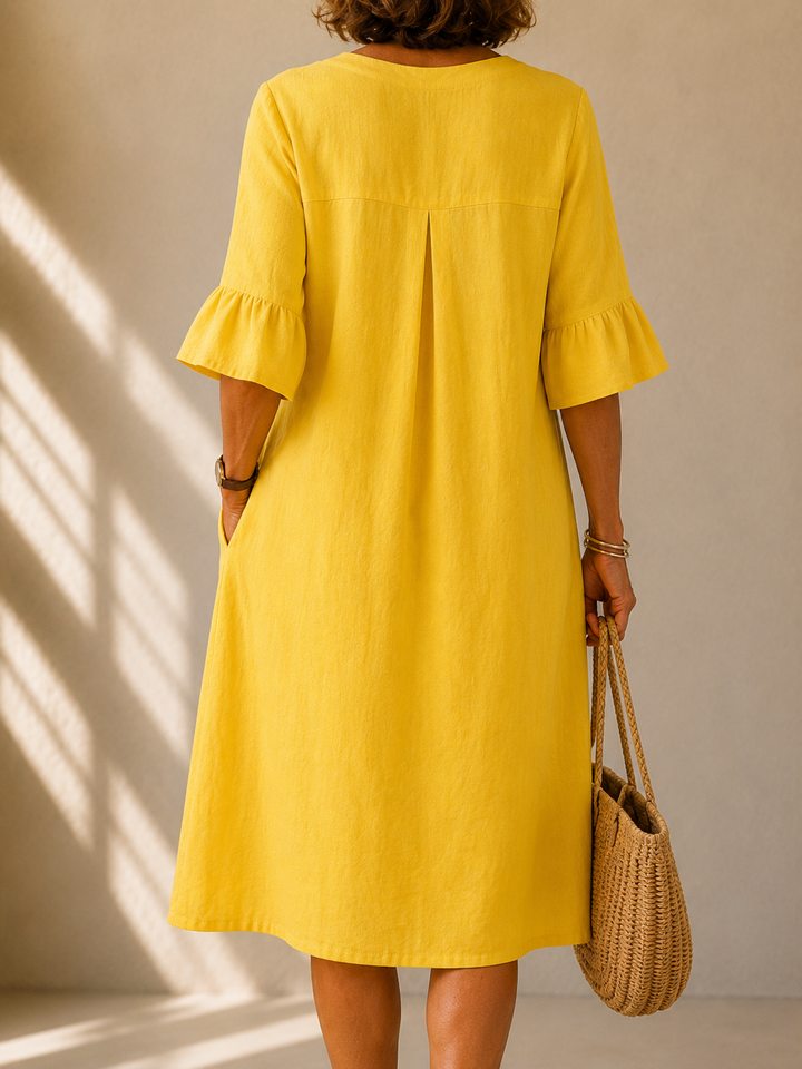Aveline Buttoned Loose Dress