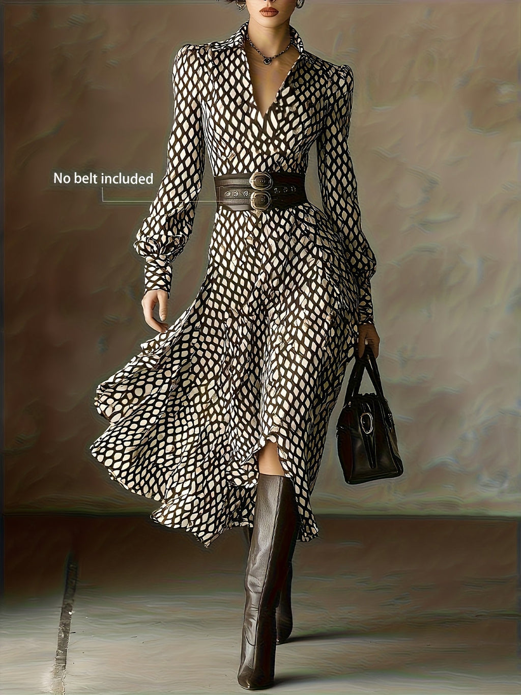Zara | Diamond Print Dress