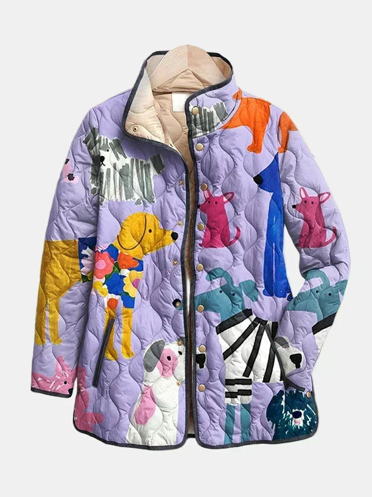 Nancy | Little Dogs Quilted Jacket