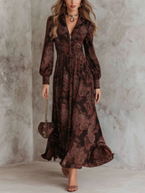 Marlene | Paisley Zip-Neck Midi Dress