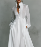 Alisa | Minimalist Linen Maxi Dress