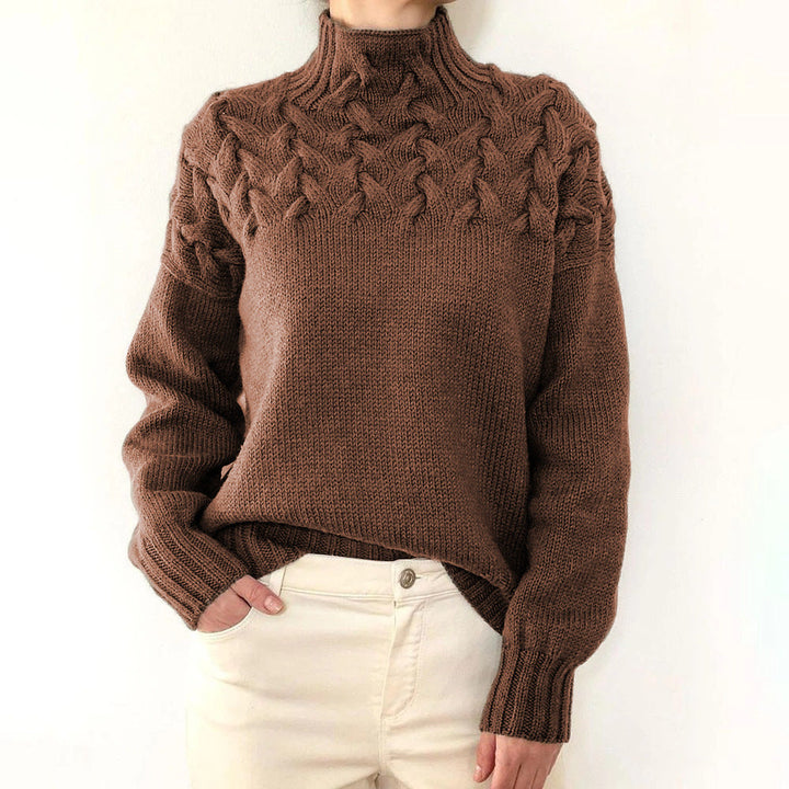 Ineke | Warm Knitted Roll Neck Sweater