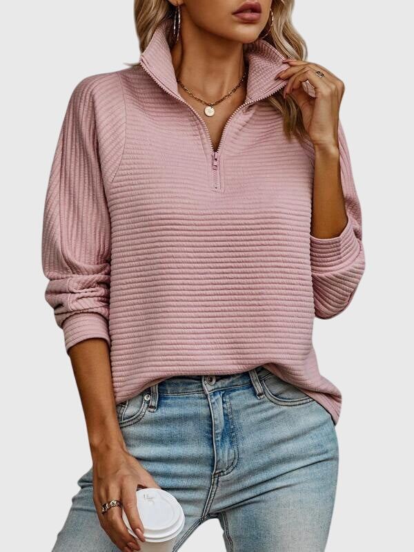 Nora | Elegant Jumper with Half Zip