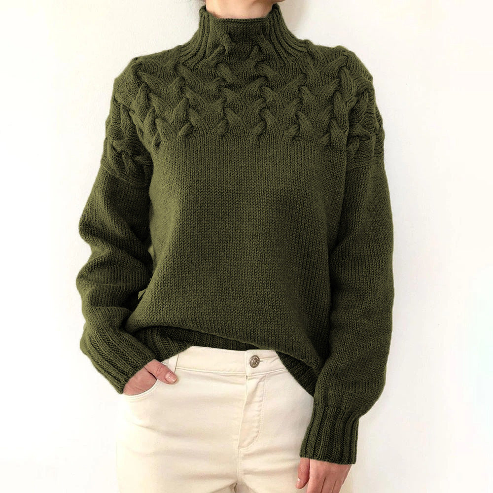 Ineke | Warm Knitted Roll Neck Sweater