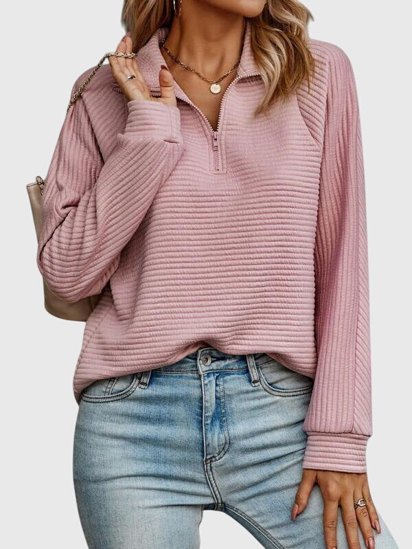 Nora | Elegant Jumper with Half Zip