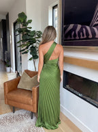 Aurelia | One-Shoulder Pleated Dress