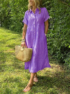 Cassandra | Striped Shirt Dress