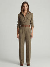 Celia | Checked Jumpsuit with Refined Details
