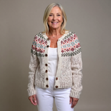 Adeline | Oatmeal Floral Icelandic Cardigan
