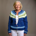 Sophia | Royal Blue Icelandic Cardigan
