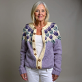 Josephine | Lilac Floral Knitted Cardigan