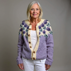 Josephine | Lilac Floral Knitted Cardigan
