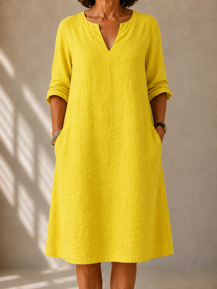 Fluid V-Neck Dress Sylvie
