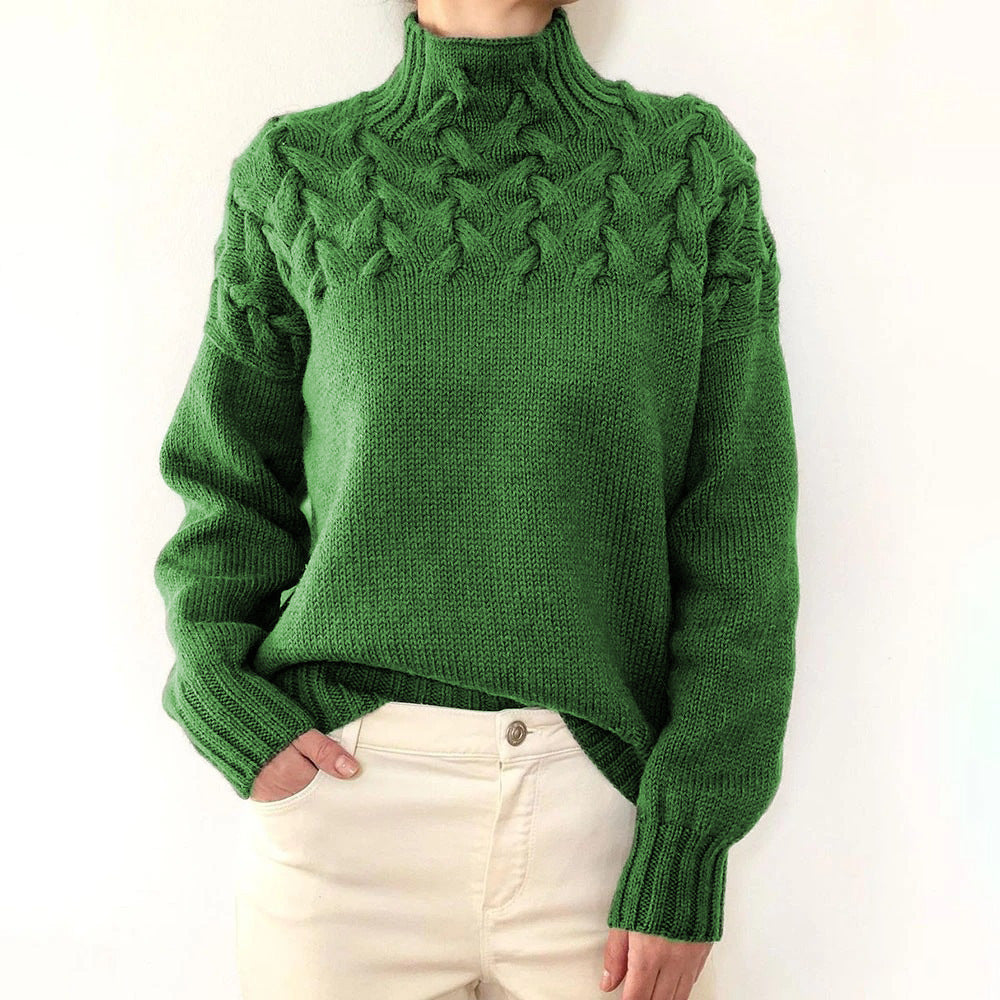 Ineke | Warm Knitted Roll Neck Sweater