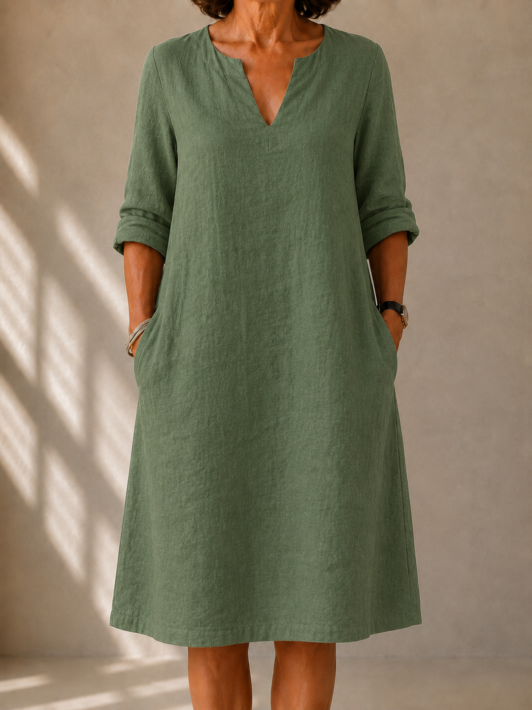 Lucie A-Line Dress with Side Pockets