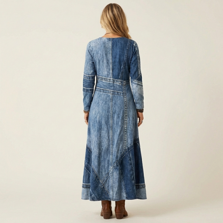 Adriana | Vintage Denim Midi Dress
