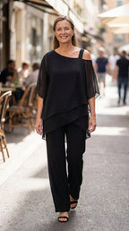 Valerie | Soft Drape Two-Piece Set – Effortless Polish, All-Day Comfort