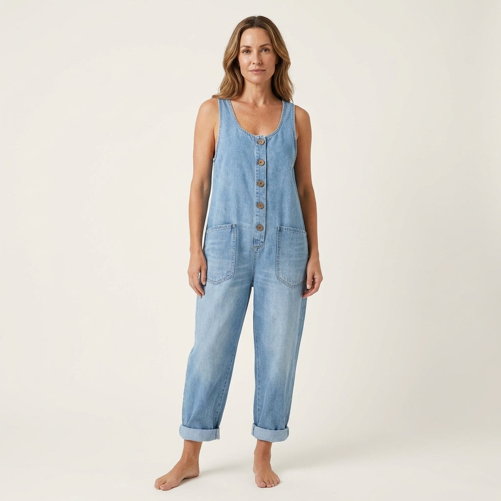 Liva | Button Strap Jumpsuit