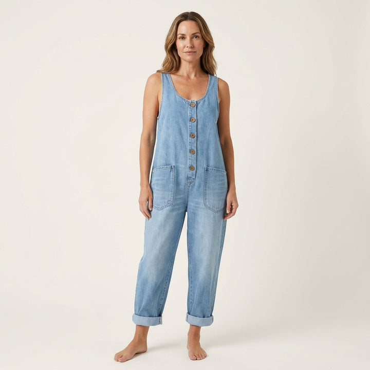 Liva | Button Strap Jumpsuit