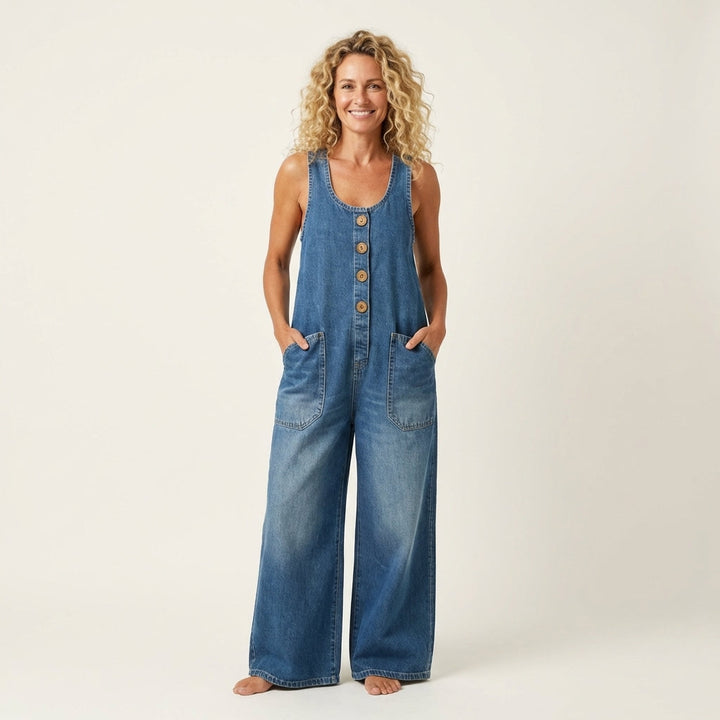Liva | Button Strap Jumpsuit