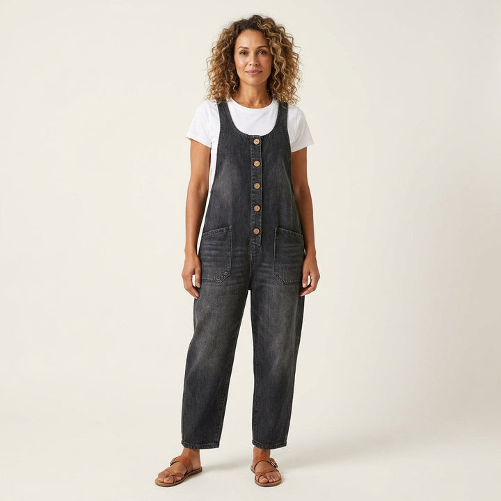 Liva | Button Strap Jumpsuit