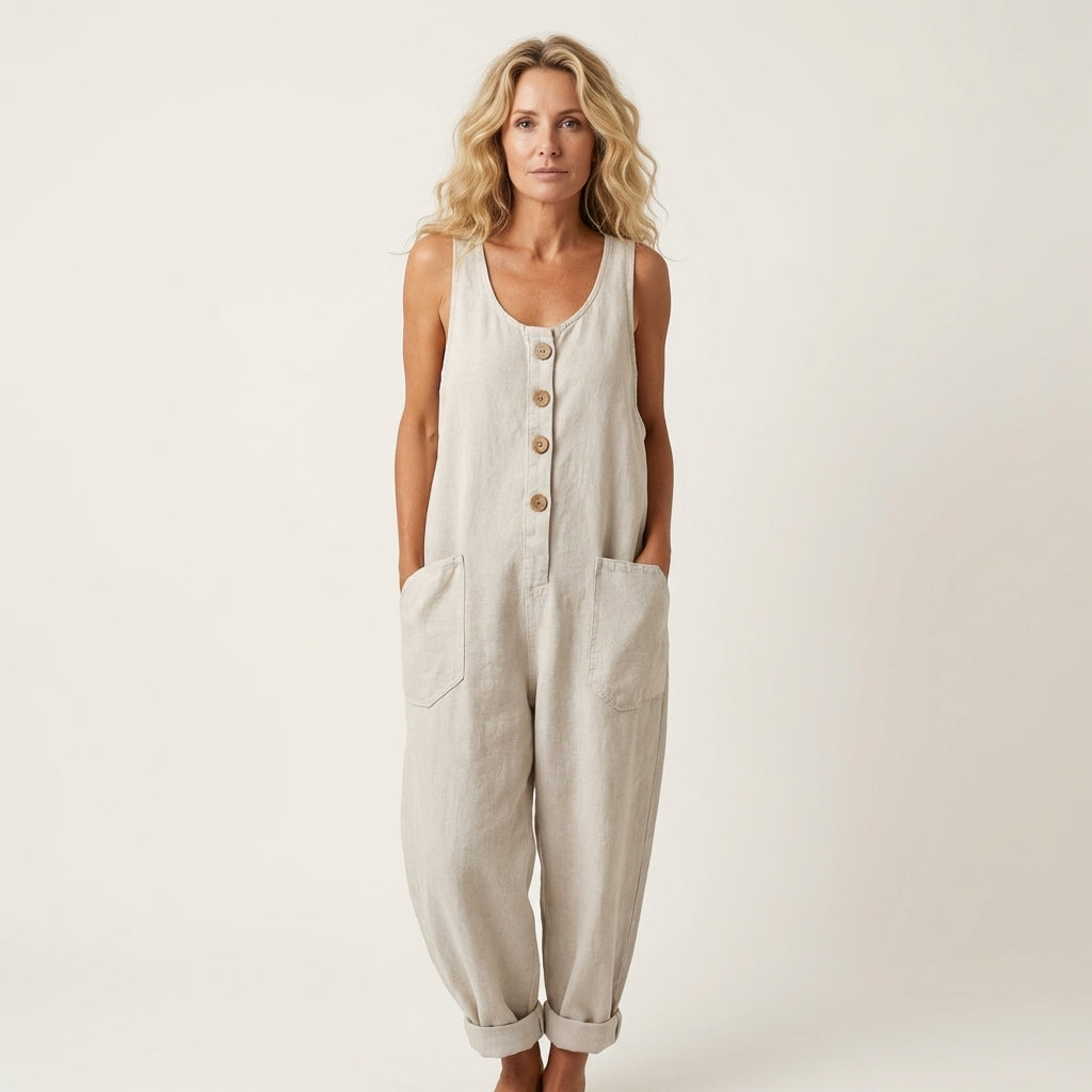 Liva | Button Strap Jumpsuit