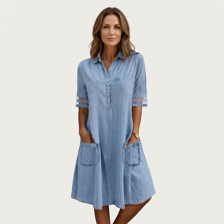 Wonda | Faded Denim Shirt Dress
