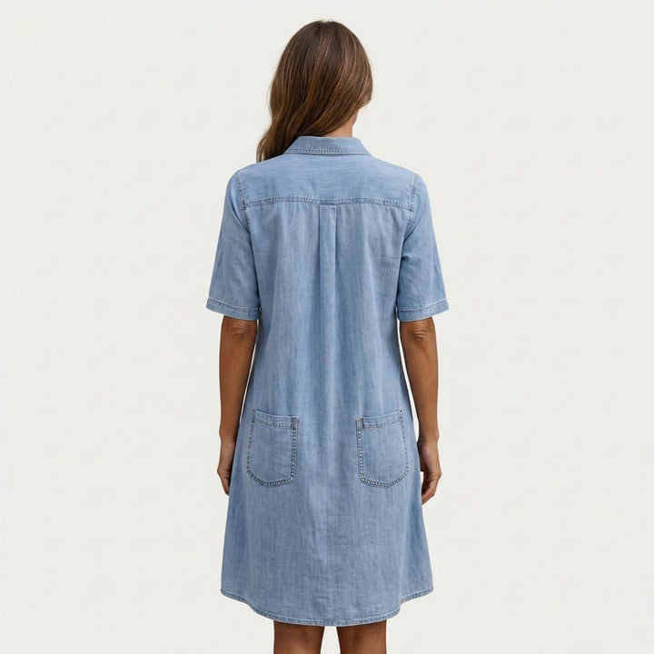 Wonda | Faded Denim Shirt Dress