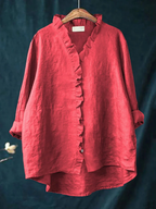 Maribel | Soft Ruffle Blouse -  for Real Comfort
