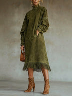 Juniper | Suede Fringe Dress